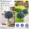 Purple - Green Artificial Lavender Topiary Ball Trees with Ground Spikes Set of 2